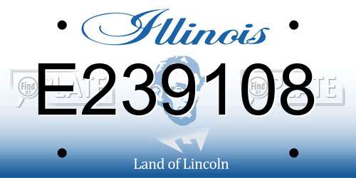 E239108 Illinois License Plate