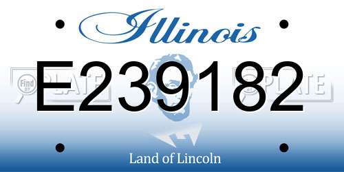 E239182 Illinois License Plate