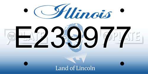 E239977 Illinois License Plate