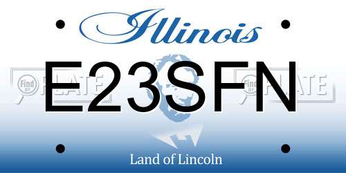 E23SFN Illinois License Plate