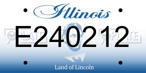 E240212 Illinois License Plate