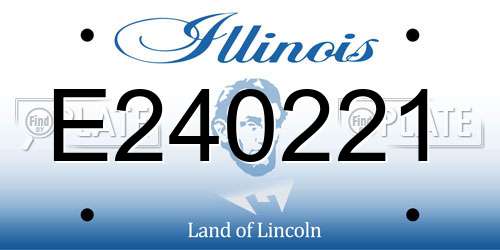 E240221 Illinois License Plate