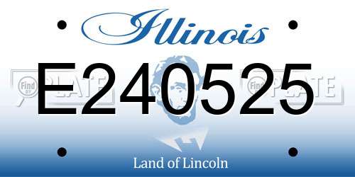 E240525 Illinois License Plate