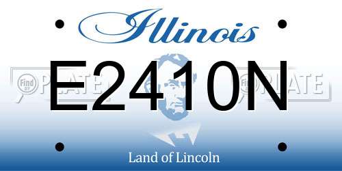 E2410N Illinois License Plate