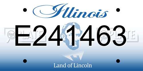 E241463 Illinois License Plate