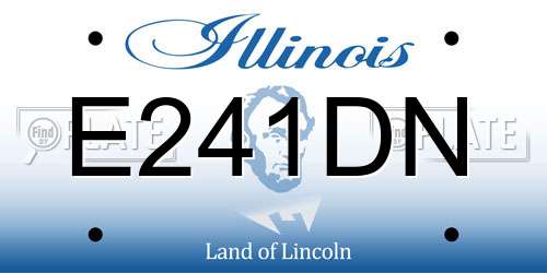 E241DN Illinois License Plate
