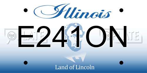 E241ON Illinois License Plate
