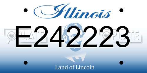 E242223 Illinois License Plate
