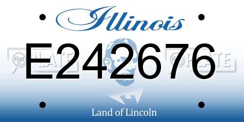 E242676 Illinois License Plate