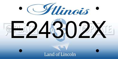 E24302X Illinois License Plate