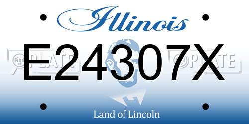 E24307X Illinois License Plate