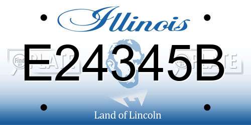 E24345B Illinois License Plate