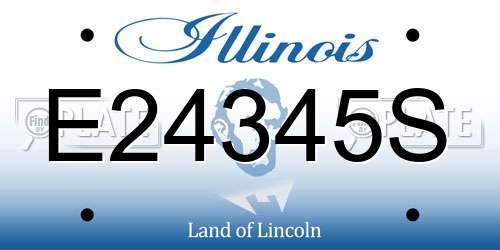 E24345S Illinois License Plate