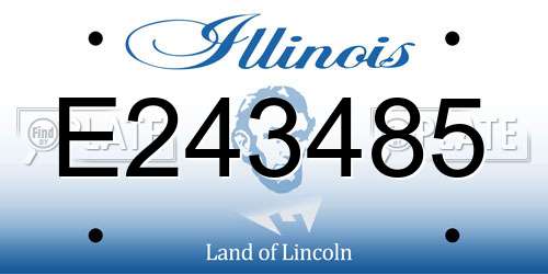 E243485 Illinois License Plate