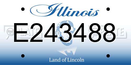 E243488 Illinois License Plate