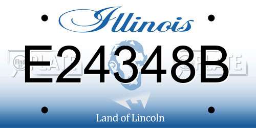 E24348B Illinois License Plate