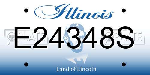 E24348S Illinois License Plate