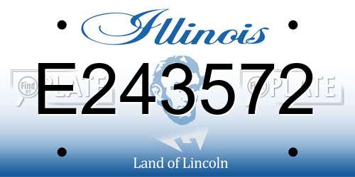 E243572 Illinois License Plate
