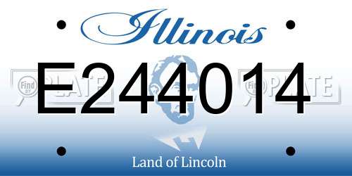 E244014 Illinois License Plate