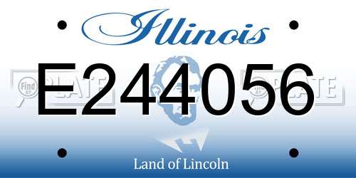 E244056 Illinois License Plate