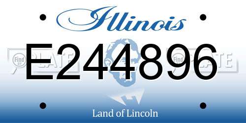 E244896 Illinois License Plate