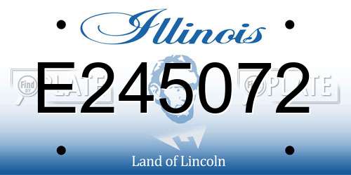E245072 Illinois License Plate
