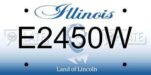E2450W Illinois License Plate