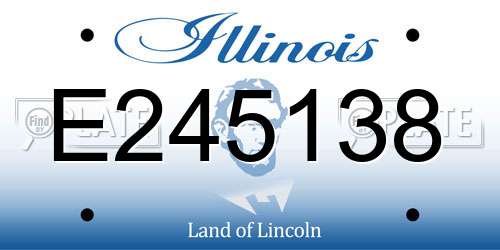 E245138 Illinois License Plate