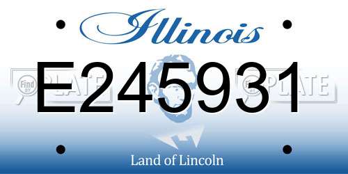 E245931 Illinois License Plate