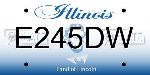 E245DW Illinois License Plate
