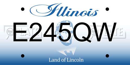 E245QW Illinois License Plate