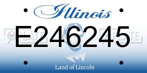 E246245 Illinois License Plate