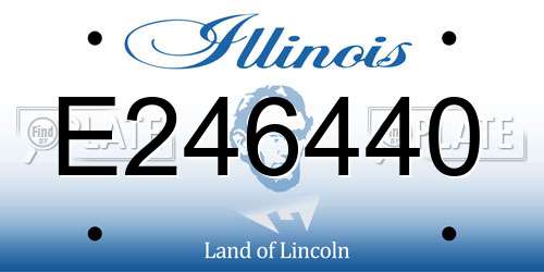 E246440 Illinois License Plate