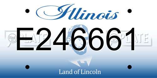 E246661 Illinois License Plate