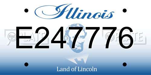E247776 Illinois License Plate