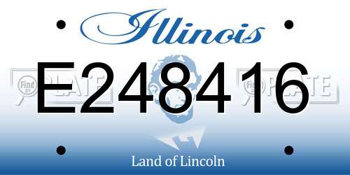 E248416 Illinois License Plate