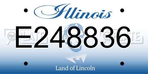 E248836 Illinois License Plate