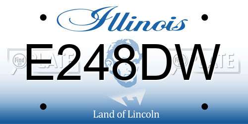 E248DW Illinois License Plate