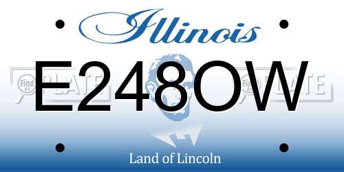 E248OW Illinois License Plate