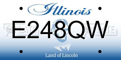 E248QW Illinois License Plate