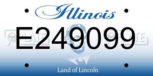 E249099 Illinois License Plate