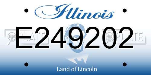 E249202 Illinois License Plate