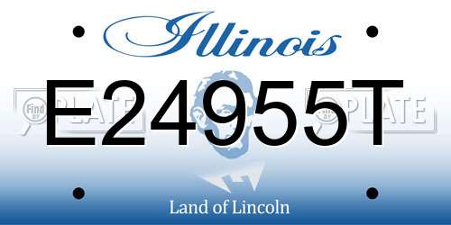 E24955T Illinois License Plate