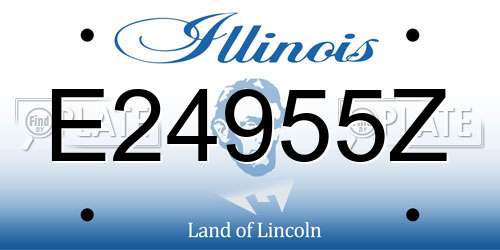 E24955Z Illinois License Plate