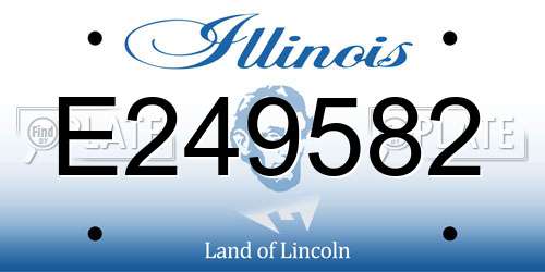 E249582 Illinois License Plate