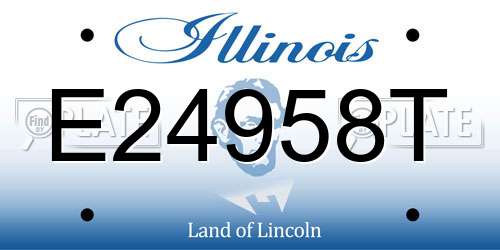 E24958T Illinois License Plate