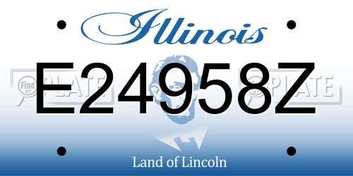 E24958Z Illinois License Plate