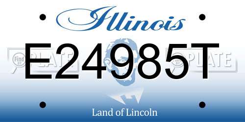 E24985T Illinois License Plate