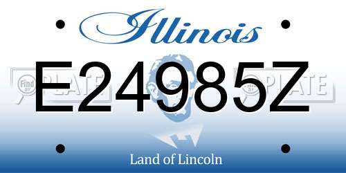 E24985Z Illinois License Plate
