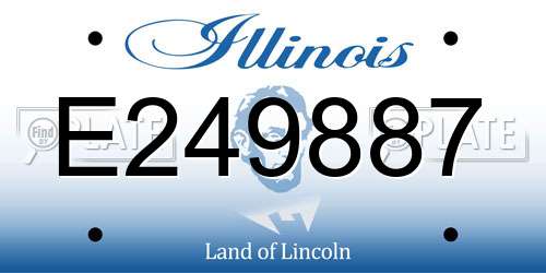 E249887 Illinois License Plate